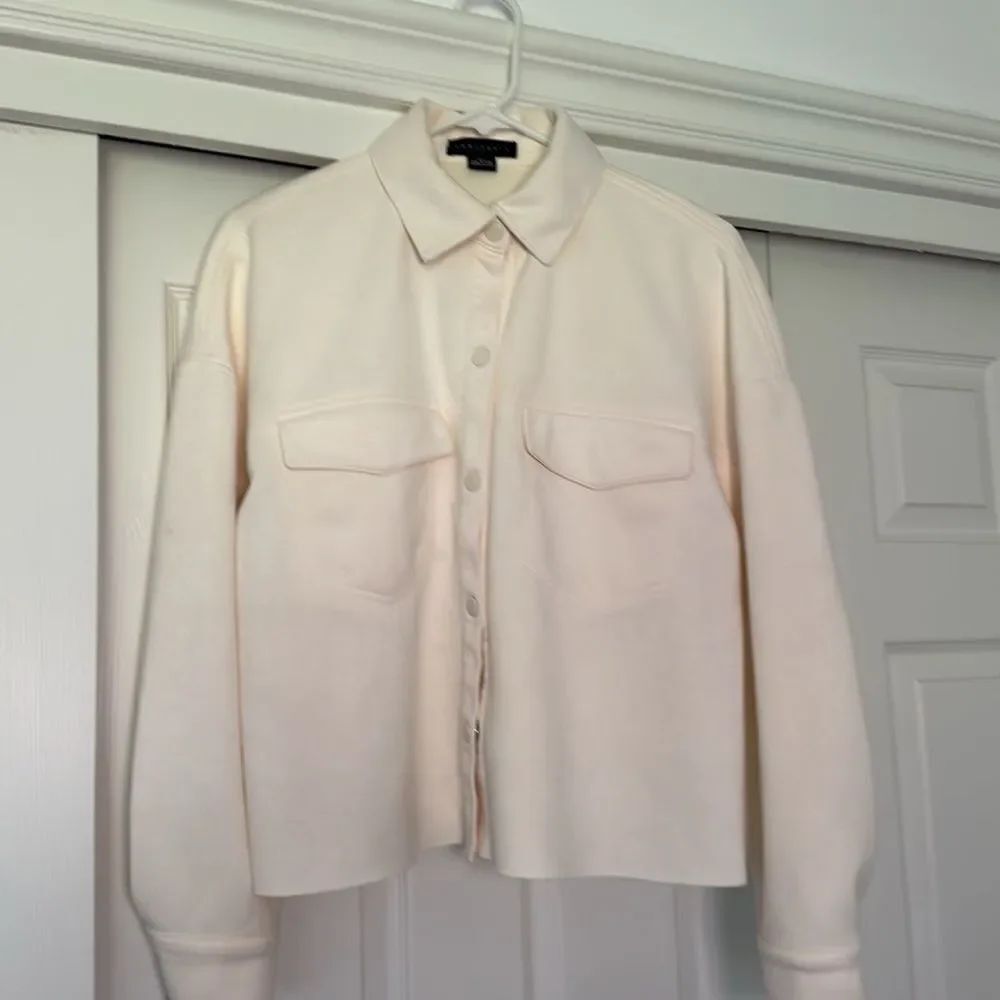 Sanctuary beige suede button top top